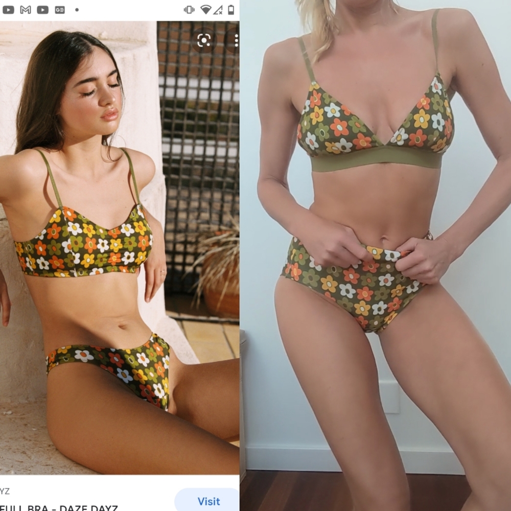 Nwt Daze Dayz mod daisy flower power set lounge to beach xs - Picture 6 of 9